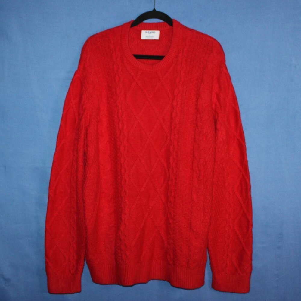 Cozy Cable Knit Crewneck Sweater XL